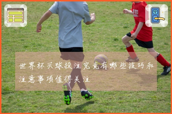 世界杯买球投注究竟有哪些技巧和注意事项值得关注